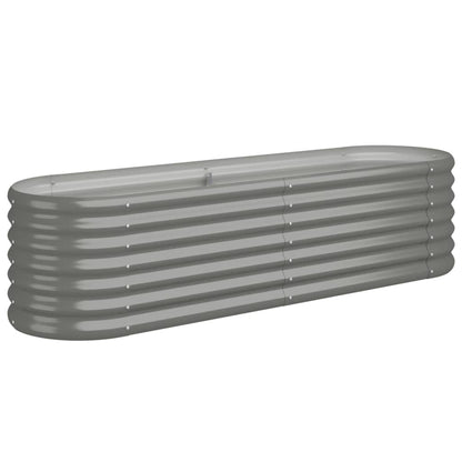 Garden Raised Bed | Grey | Powder-coated steel | 152 x 40 x 36 cm