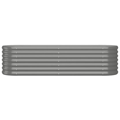 Garden Raised Bed | Grey | Powder-coated steel | 152 x 40 x 36 cm