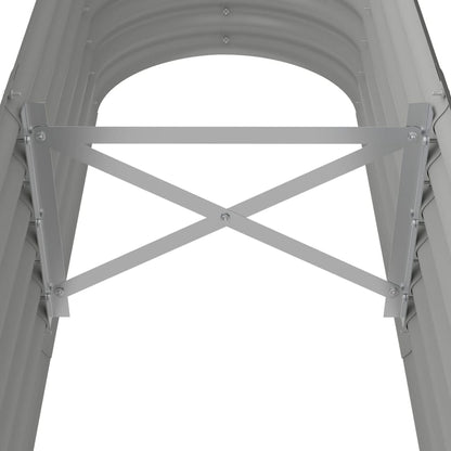 Garden Raised Bed | Grey | Powder-coated steel | 152 x 40 x 36 cm