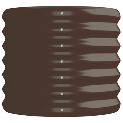 Garden Raised Bed Galvanised Steel 152x40x36 cm Brown