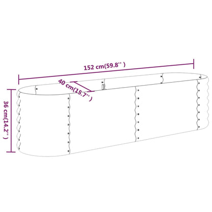 Garden Raised Bed | Anthracite | Powder-coated steel | Large | Durable