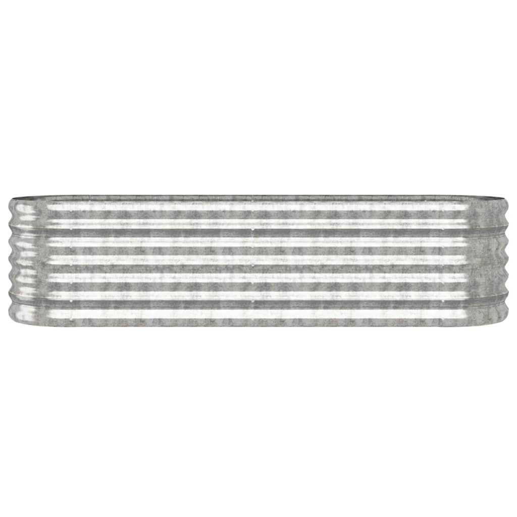 Garden Raised Bed | Silver | Powder-coated steel | 152 cm x 40 cm x 36 cm