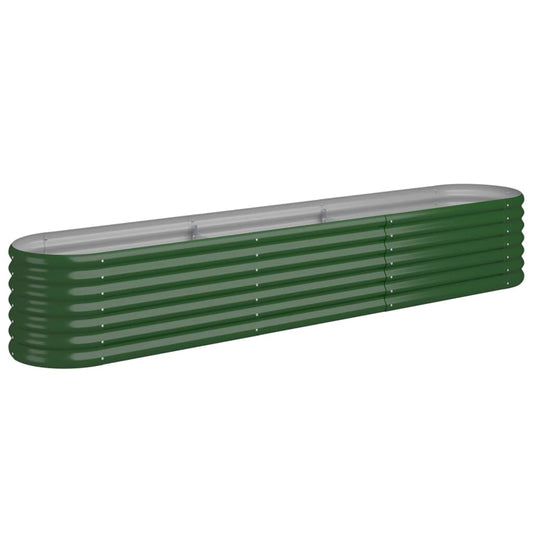 Garden Raised Bed | Green | Powder-coated steel | 224x40x36 cm