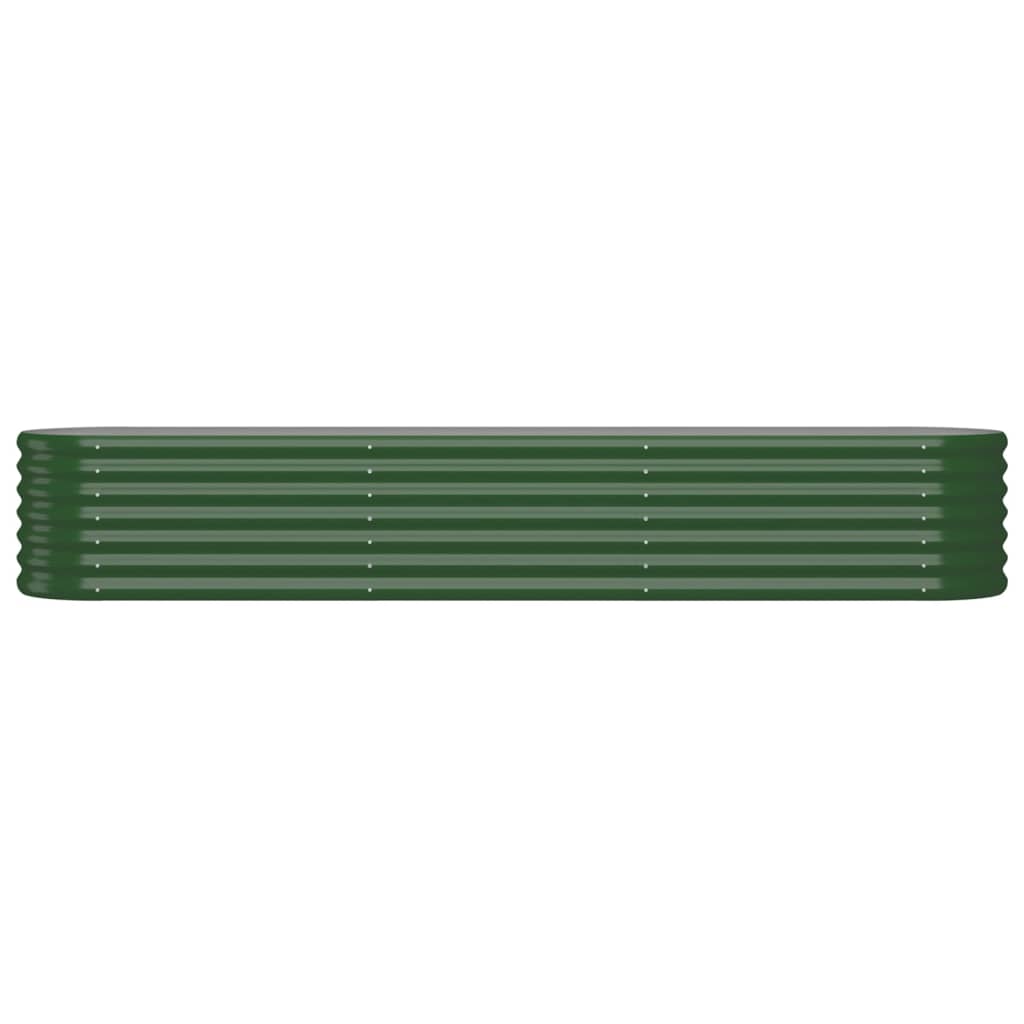 Garden Raised Bed | Green | Powder-coated steel | 224x40x36 cm