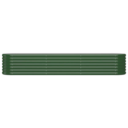 Garden Raised Bed | Green | Powder-coated steel | 224x40x36 cm