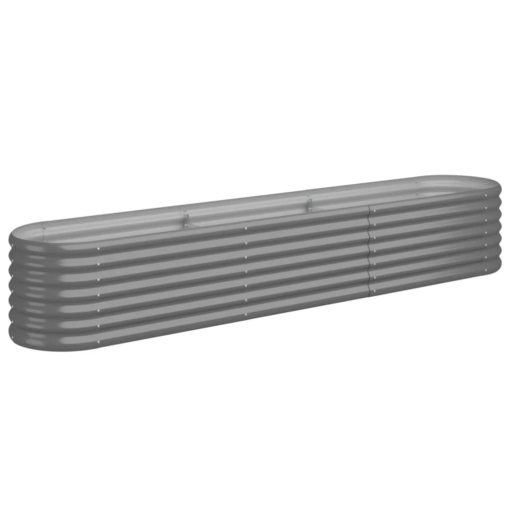 Garden Raised Bed | Grey | Powder-coated steel | Large | Durable