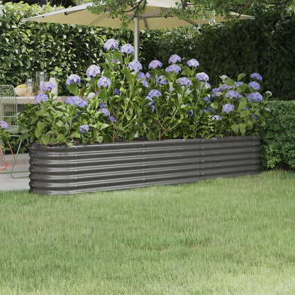 Garden Raised Bed | Grey | Powder-coated steel | Large | Durable