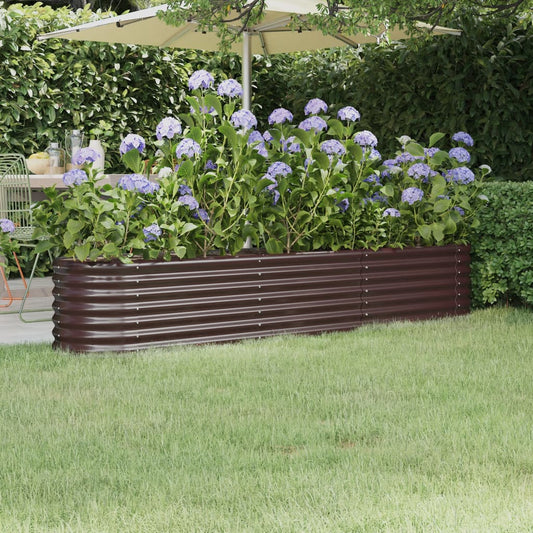 Garden Raised Bed | Brown | Powder-coated steel | Large | Durable