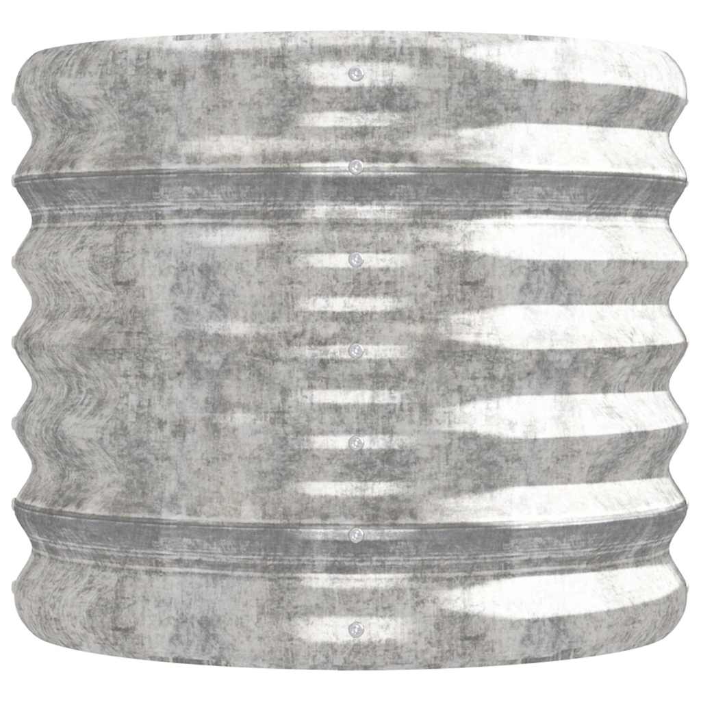 Garden Raised Bed Galvanised Steel 224x40x36 cm Silver