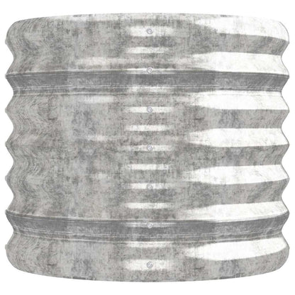 Garden Raised Bed Galvanised Steel 224x40x36 cm Silver