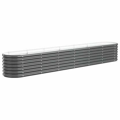 Garden Raised Bed Galvanised Steel 260x40x36 cm Anthracite