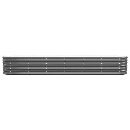 Garden Raised Bed Galvanised Steel 260x40x36 cm Anthracite