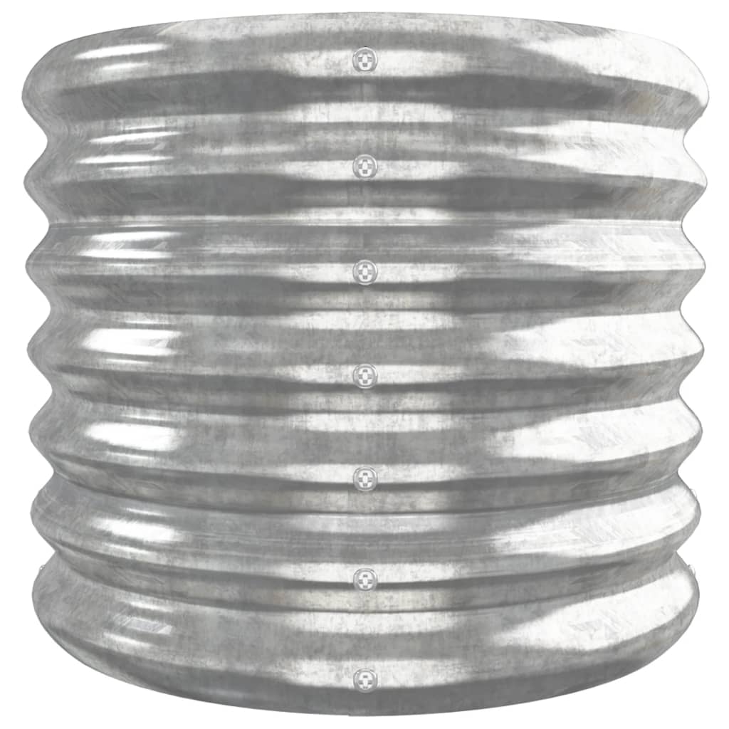 Garden Raised Bed Galvanised Steel 260x40x36 cm Silver
