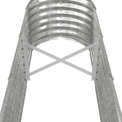 Garden Raised Bed Galvanised Steel 260x40x36 cm Silver