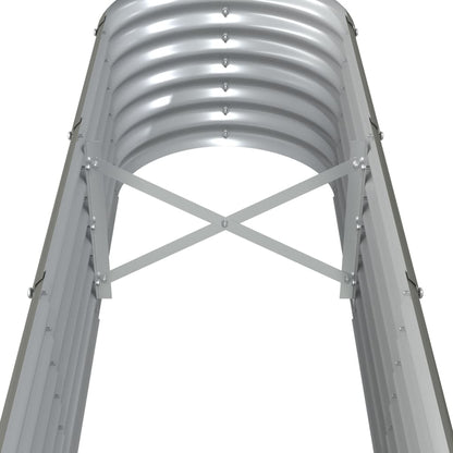 Garden Raised Bed Galvanised Steel 332x40x36 cm Grey