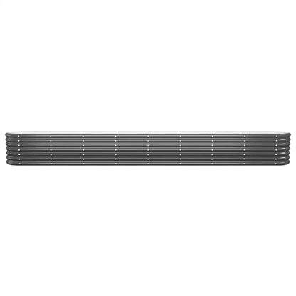 Garden Raised Bed Galvanised Steel 332x40x36 cm Anthracite