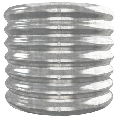 Garden Raised Bed Galvanised Steel 332x40x36 cm Silver