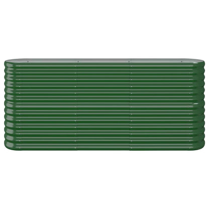 Garden Raised Bed Galvanised Steel 152x40x68 cm Green