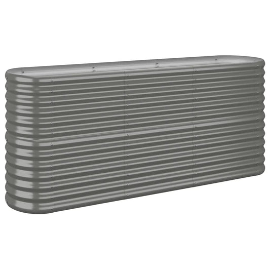 Garden Raised Bed Galvanised Steel 152x40x68 cm Grey