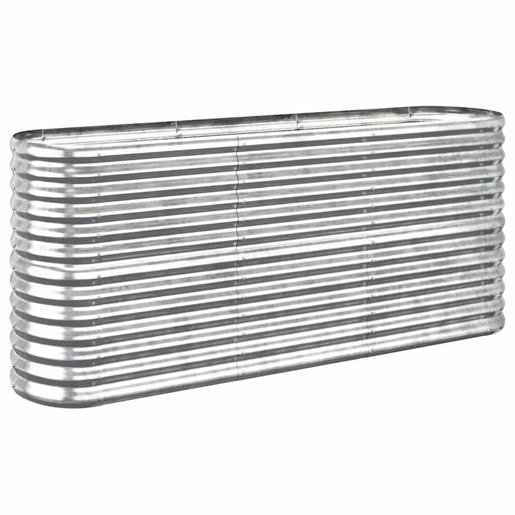 Garden Raised Bed | Silver | Powder-coated steel | Large | Durable
