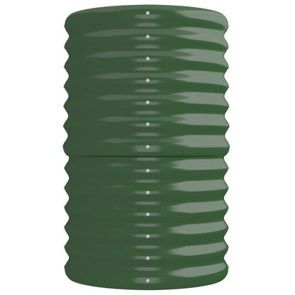 Garden Raised Bed Galvanised Steel 224x40x68 cm Green
