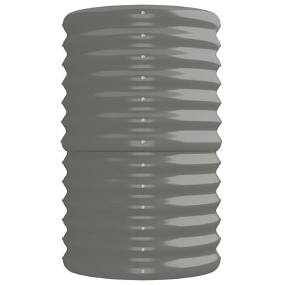 Garden Raised Bed Galvanised Steel 224x40x68 cm Grey