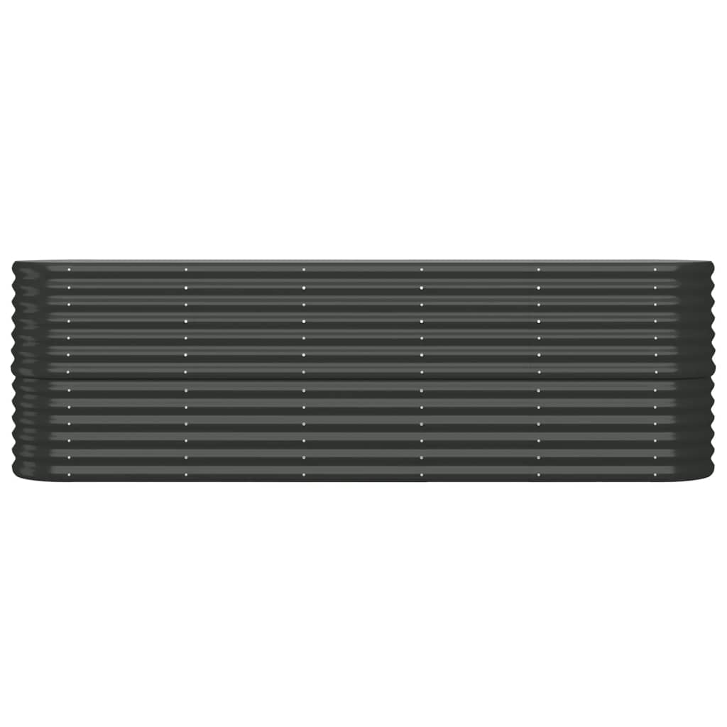 Garden Raised Bed Galvanised Steel 224x40x68 cm Anthracite
