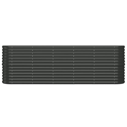 Garden Raised Bed Galvanised Steel 224x40x68 cm Anthracite