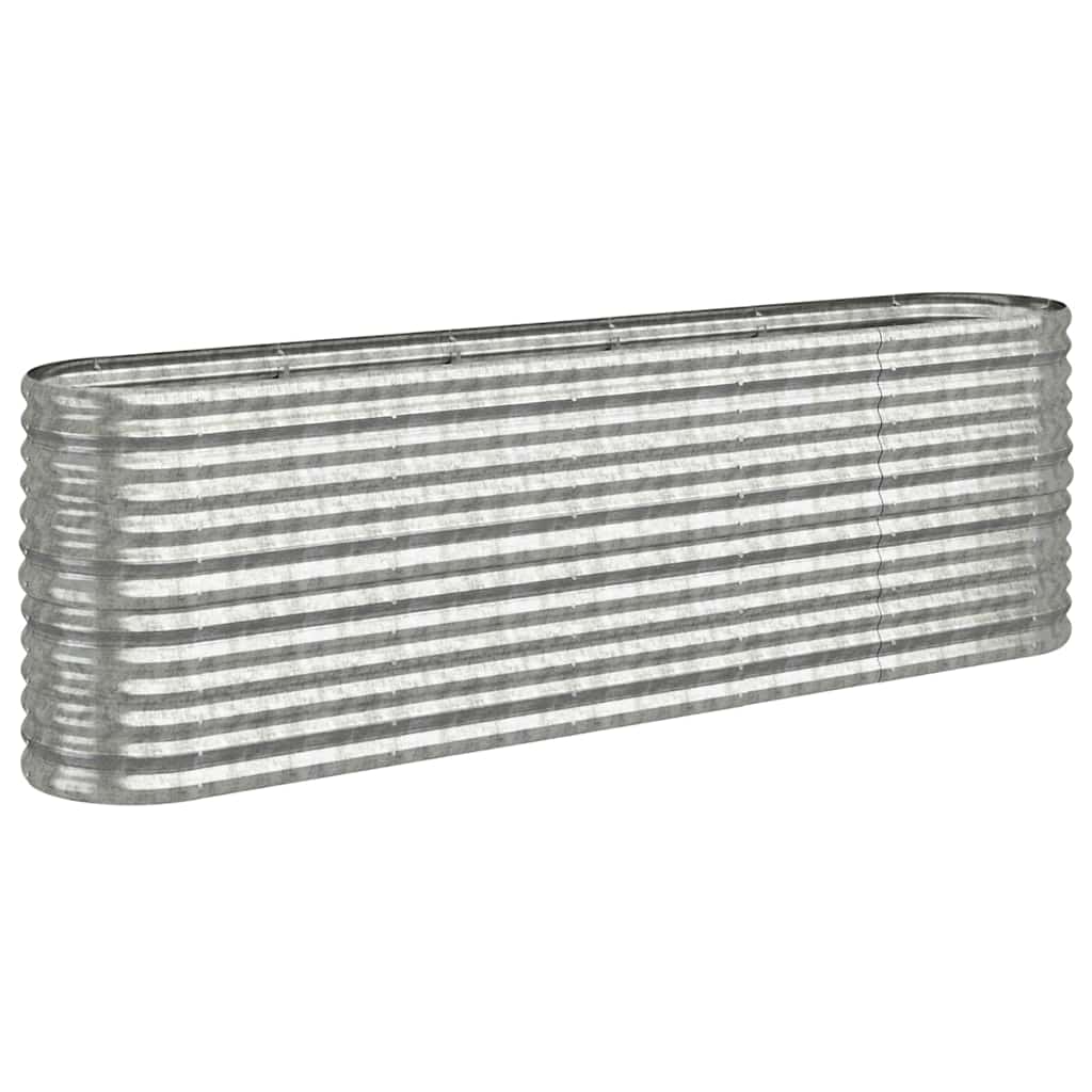 Garden Raised Bed | Silver | Powder-coated steel | Large | Durable
