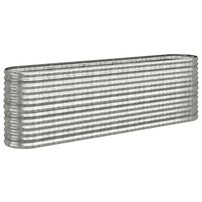 Garden Raised Bed | Silver | Powder-coated steel | Large | Durable