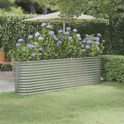 Garden Raised Bed | Silver | Powder-coated steel | Large | Durable