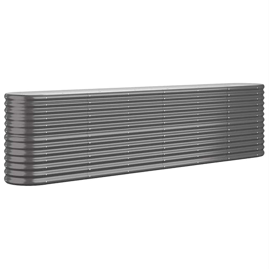 Garden Raised Bed Galvanised Steel 260x40x68 cm Anthracite