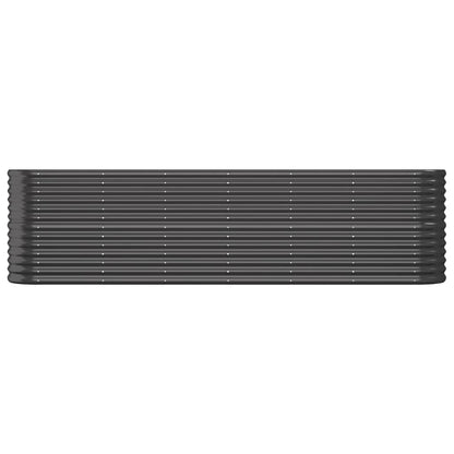 Garden Raised Bed Galvanised Steel 260x40x68 cm Anthracite