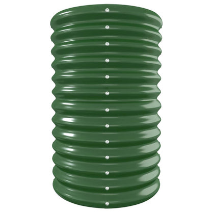 Garden Raised Bed Powder-coated Steel 332x40x68 cm Green
