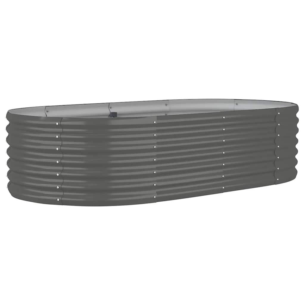 Garden Raised Bed | Grey | Powder-coated steel | Large | Durable