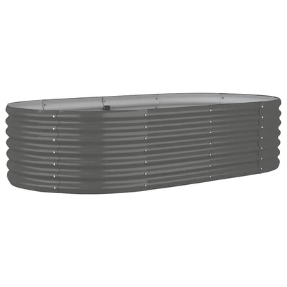 Garden Raised Bed | Grey | Powder-coated steel | Large | Durable
