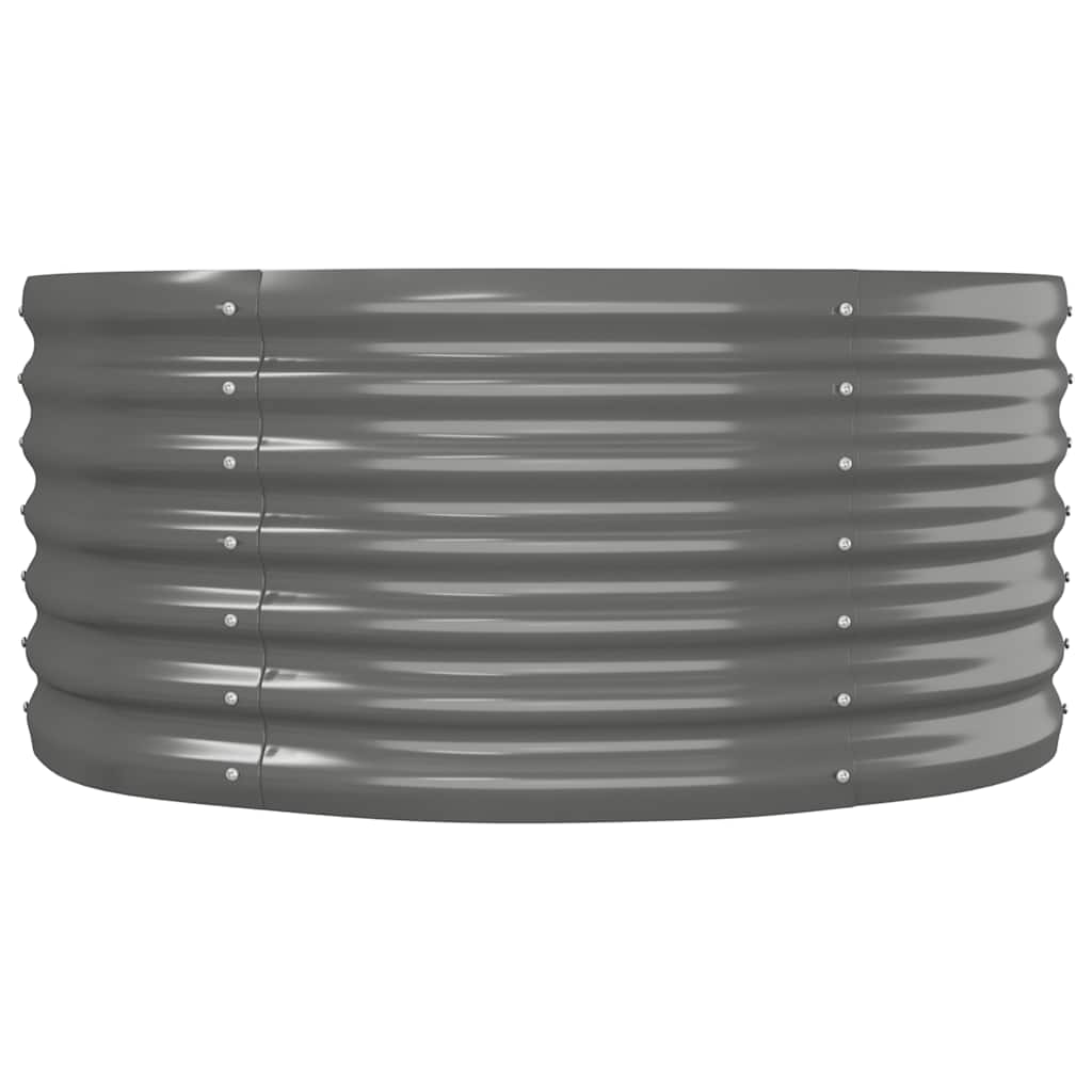 Garden Raised Bed | Grey | Powder-coated steel | Large | Durable