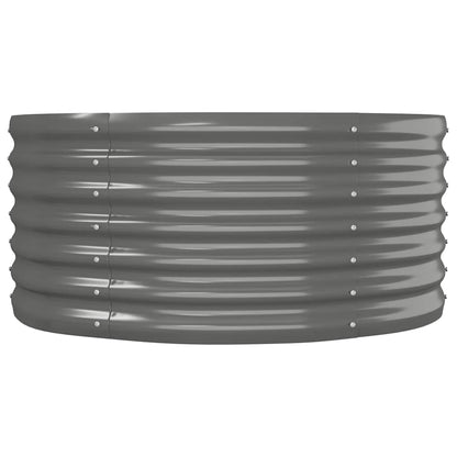 Garden Raised Bed | Grey | Powder-coated steel | Large | Durable