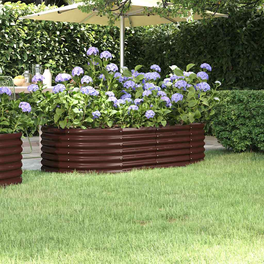 Garden Raised Bed | Brown | Powder-coated steel | Large | Durable