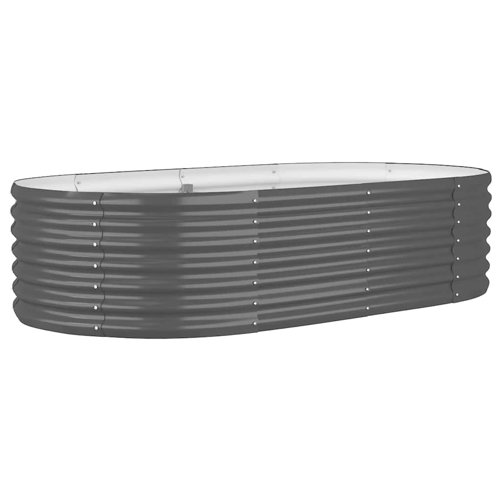 Garden Raised Bed Galvanised Steel 152x80x36 cm Anthracite