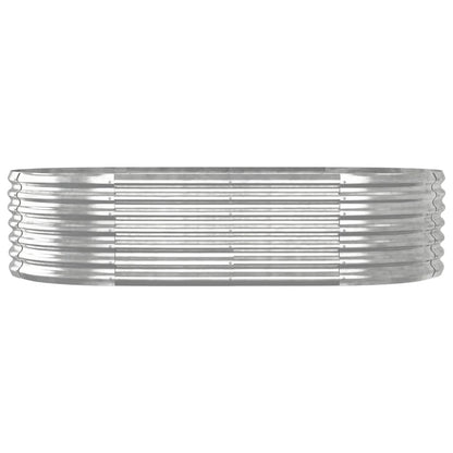 Garden Raised Bed Galvanised Steel 152x80x36 cm Silver