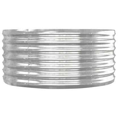 Garden Raised Bed Galvanised Steel 152x80x36 cm Silver