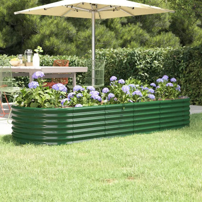 Garden Raised Bed | Green | Powder-coated steel | Large |  Durable