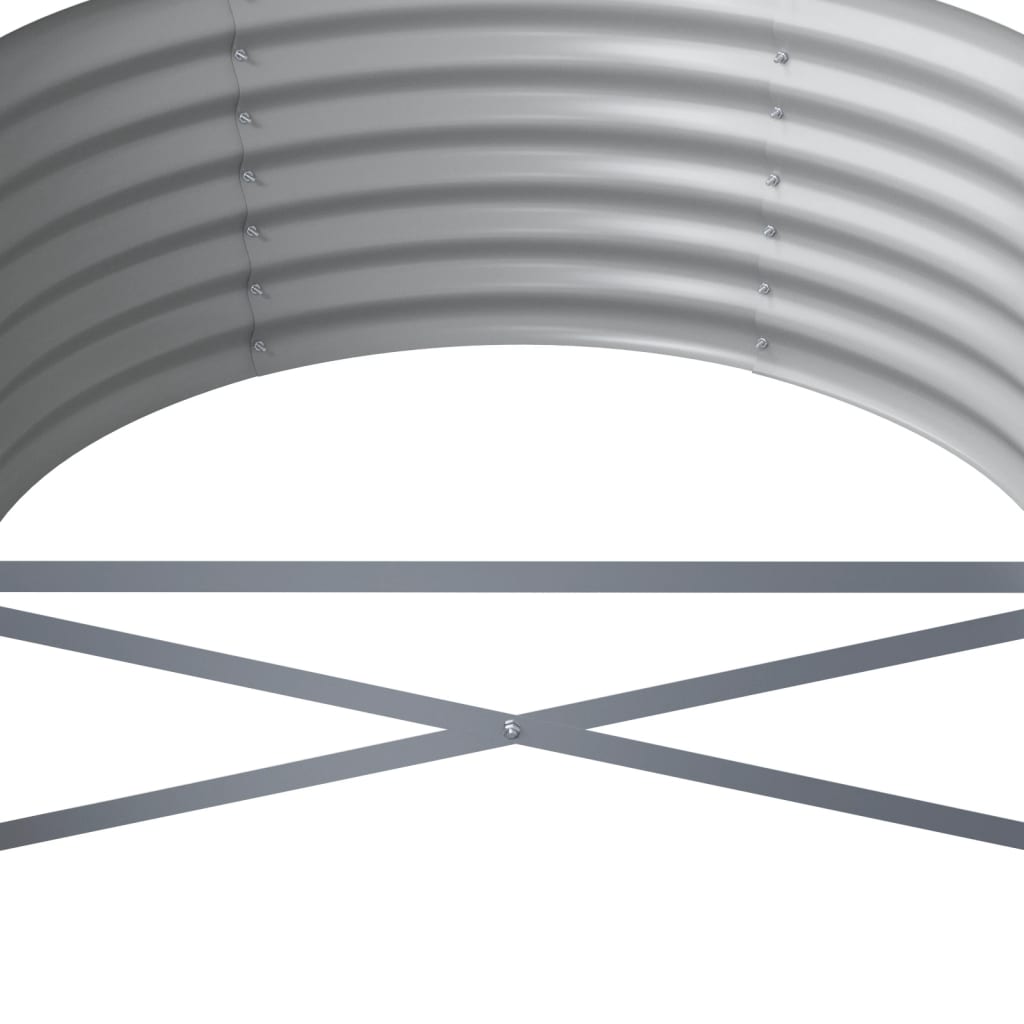 Garden Raised Bed | Grey | Powder-coated steel | 224x80x36 cm | Durable