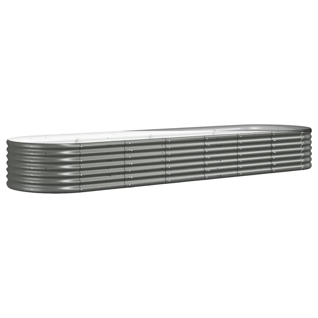 Garden Raised Bed | Grey | Powder-coated steel | Extra Large |  Tough