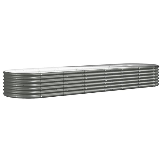 Garden Raised Bed | Grey | Powder-coated steel | Extra Large |  Tough