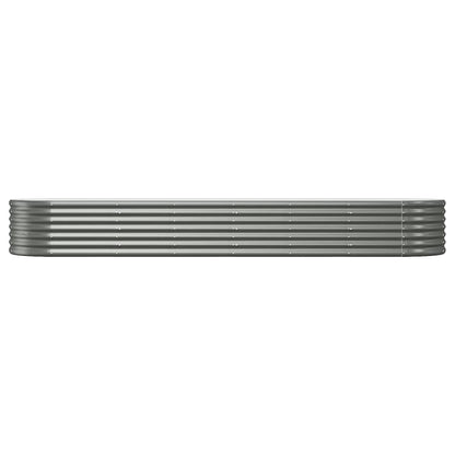 Garden Raised Bed | Grey | Powder-coated steel | Extra Large |  Tough
