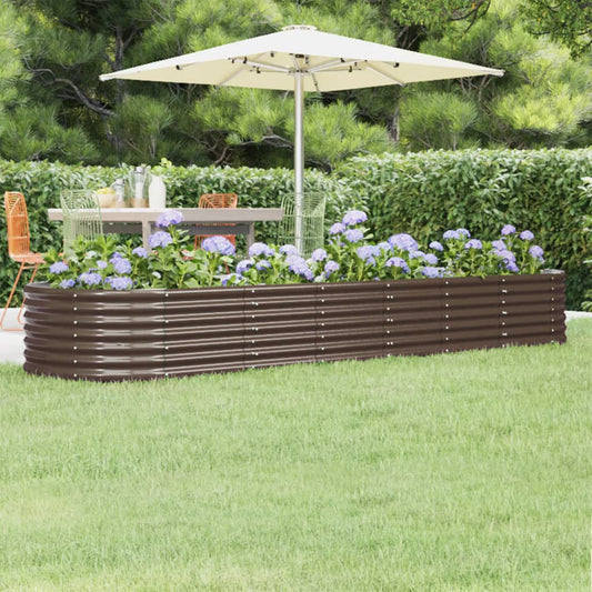 Garden Raised Bed | Brown | Powder-coated steel | Large | Durable