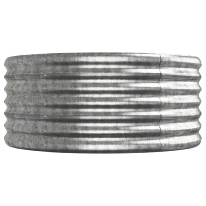 Garden Raised Bed Galvanised Steel 296x80x36 cm Silver