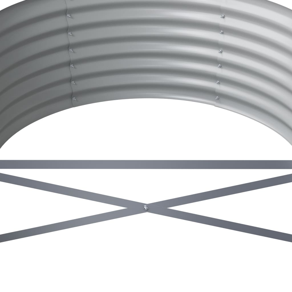 Garden Raised Bed Galvanised Steel 296x80x36 cm Silver